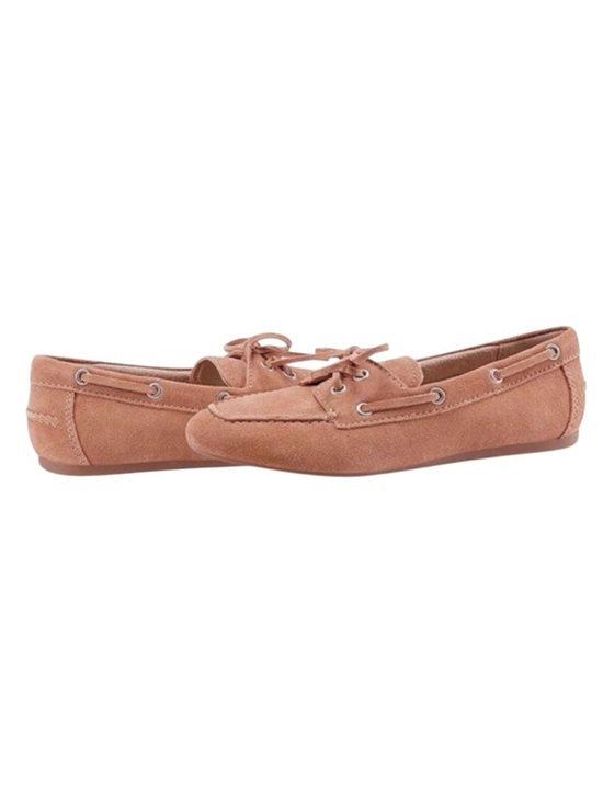 Marc Fisher Suede Boating Loafers Lace Up Medium Natural Size-6.5 NIB main image 4